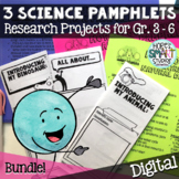 3 Science Brochures/Pamphlets - Research Projects for Grad