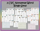 3 Sets of CVC Nonsense Word Bingo Games