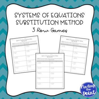 practice solving systems of equations (3 different methods)