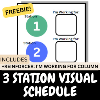 Preview of 3 Station Rotation Visual Schedule