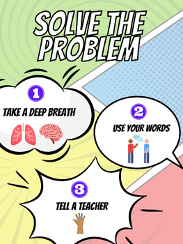 Preview of 3 Step Conflict Problem Solving Poster!