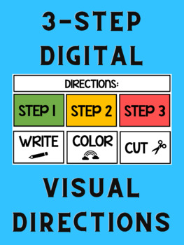 Preview of 3-Step Digital Visual Directions (Editable)
