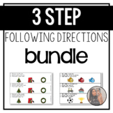 3 Step Following Directions Bundle Early Intervention Spee