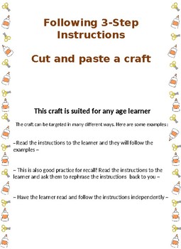 Preview of 3 Step Instructions - Craft