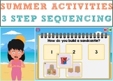 3 Step Sequencing - Summer Activities BOOM CARDS
