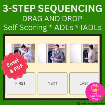 Preview of 3 Step Sequencing Task Pictures- ADLs, IADLs, Life Skills- Adult Speech Therapy