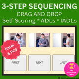 3 Step Sequencing Task Pictures- ADLs, IADLs, Life Skills-