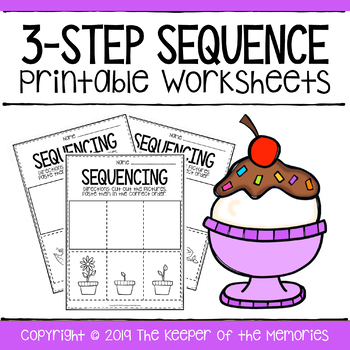 3 step sequencing worksheets by the keeper of the memories tpt