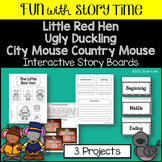 Little Red Hen Activity Ugly Duckling Country Mouse Lap bo