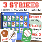 3 Strikes Behavior Management System Baseball Theme Chart
