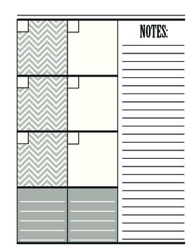 3 Subject Chevron Personal Planner Pages by CCMath | TpT