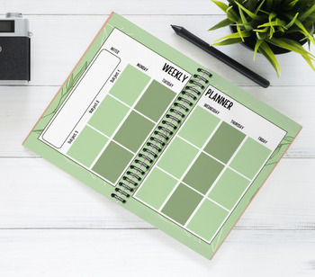 Preview of 3-Subject Teacher Planner Blank 12 Month