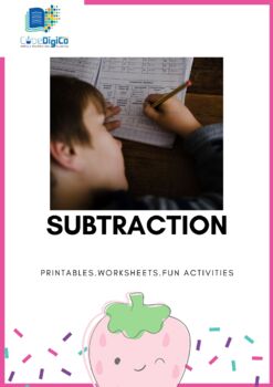 Preview of Subtraction - Interesting printable with worksheets, activity compatibility