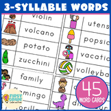 3 Syllable Word Cards