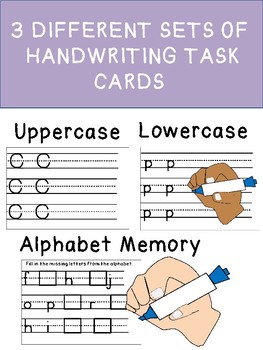 Preview of 3 TASK BOXES for HANDWRITING & ALPHABET MEMORY