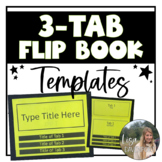 3 Tab Editable Flip Book Template for Interactive Notebooks