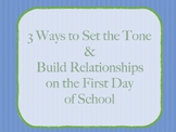 3 Things To Do on the First Day of School