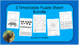 3 Timestable Puzzle Sheets Bundle