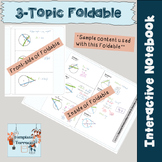 3-Topic Foldable - EDITABLE - Interactive Notebook