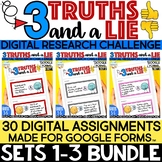 3 Truths and a Lie BUNDLE | Digital Research Challenge for