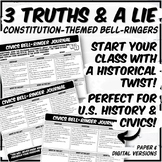 3 Truths and a Lie Constitution-Themed Bell-Ringers (Paper