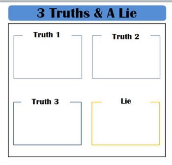 3 truths, one lie !!