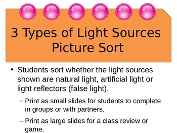 types of light sources