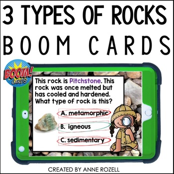 Preview of 3 Types of Rocks BOOM™ Cards