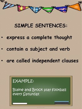 3 Types of Sentences by An Elementary Place | TPT