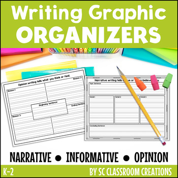 Preview of Writing Graphic Organizers for Narrative, Opinion, & Informative