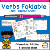 3 Verb Foldable and Practice Worksheet