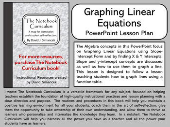 Preview of 3 Ways To Graph Linear Equations - The Notebook Curriculum Lesson Plans
