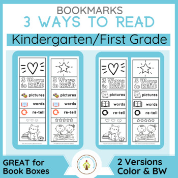 Preview of 3 Ways to Read a Book [Daily 5] Book Marks