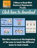 3 Ways to Read a Book - Mini Posters and Bookmarks
