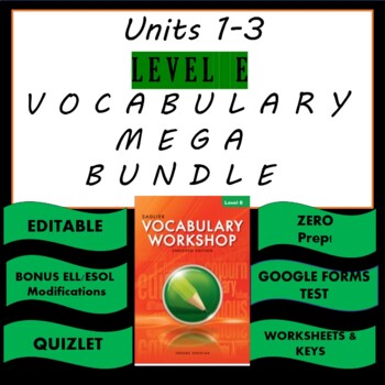 Preview of 3 Week Digital Vocabulary MEGA Bundle, Units 1-3 Sadlier Oxford Vocab Workshop