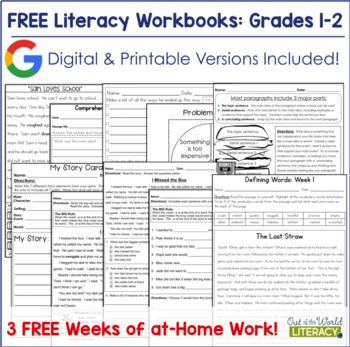 Preview of 3-Week Take Home Literacy Packet - Grades 1-2