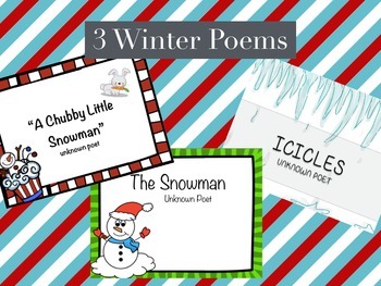 Preview of 3 Winter Poems Freebie
