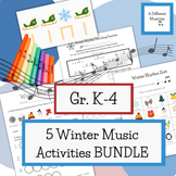 5 Winter Rhythm Activities - Elementary Music Grades K-4