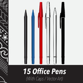 74 Writing Utensils, Premium Collection (Vector Art) by Mattswork