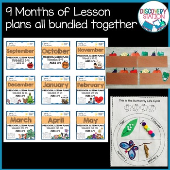 3 year old preschool full year 35 weeks lesson plans tpt