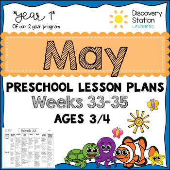 Preview of 3 Year Old Preschool MAY Lesson Plans