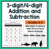 3 and 4-Digit Addition and Subtraction | 384 problems with