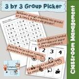 3 by 3 Random Group Picker - Put students into THREE UNIQU