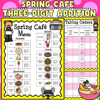Preview of Spring Cafe: Three-Digit Addition
