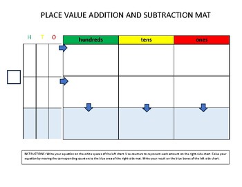 Preview of 3-digit Addition/Subtraction Place Value Mat