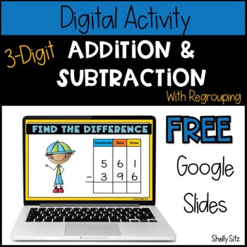 Preview of 3-digit Addition and Subtraction with Regrouping Worksheets Digital