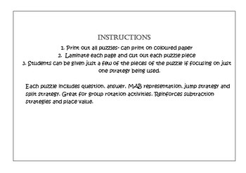 3 digit Subtraction Puzzle by JiJi Teaches | TPT