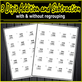 3-digit addition and subtraction with & without regrouping