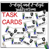 3- digit and 2- digit subtraction TASK CARDS