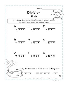 3 digit by 1 digit division without remainders spring